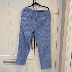 Amazon Essentials Men's Blue Striped Pajama Pants